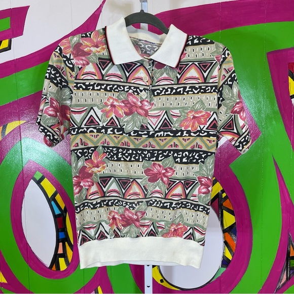 Vintage, Floral Polo Shirt. Similar to a size SP. Excellent condition! - Picture 1 of 3